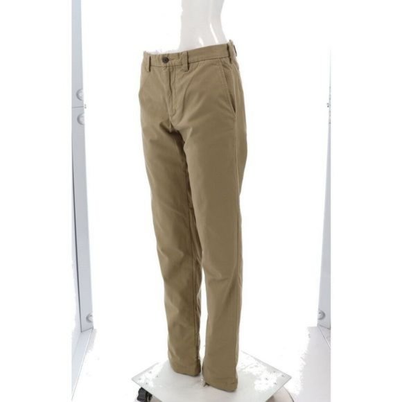 NWT LANDS' END STRAIGHT FLANNEL LINED CHINO PANTS ELMWOOD UNHEMMED 42 - Picture 7 of 10